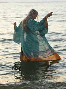 Boho Dress Bikini Cover Up Long Kimono Beach Dress For Women