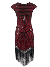 Load image into Gallery viewer, 1920S Sequin Fringed Gatsby Dress