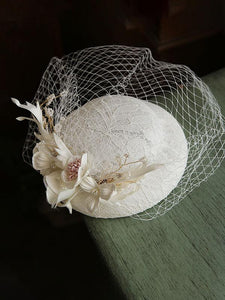 Lace Flover Tulle  Vintage Lace 1950S Hat 