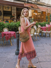 Load image into Gallery viewer, Women&#39;s Boho Dress Floral Printed Spaghetti Strap Beach Dress Maxi Dress
