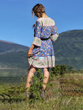 Load image into Gallery viewer, Women&#39;s Summer Boho Dress Floral Printed V Neck Beach Maxi Dress