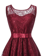 Load image into Gallery viewer, Semisheer Lace A Line Vintage Dress