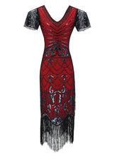Load image into Gallery viewer, 1920S Fringed Flapper Gatsby Dress