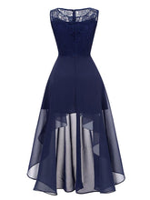 Load image into Gallery viewer, Chiffon Off Shoulder Wedding High Low Hem Prom Dress