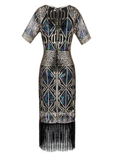 Load image into Gallery viewer, 1920S Fringed Sequin Flapper Dress