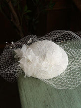 Load image into Gallery viewer, Butterfly Flower Tulle Pearl Vintage Lace 1950S Hat 