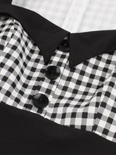 Load image into Gallery viewer, 
Queen Collar Plaid 1950s Vintage Dress 