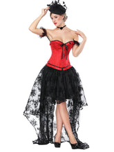 Load image into Gallery viewer, Halloween Costume Gothic Women Red Vintage Corset Top And High Low Skirt