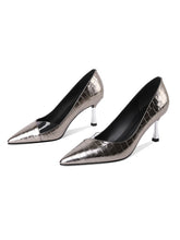 Load image into Gallery viewer, 7CM High Heel  Pointed Toe Leather Shoes