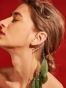 Women's Earrings Feather Earrings Unique Single Tassel Vintage Party Earrings