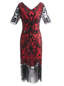 1920S Fringed Sequin Gatsby Dress