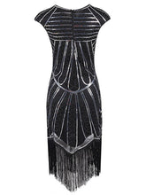 Load image into Gallery viewer, 1920S Sequin Fringed Gatsby Dress