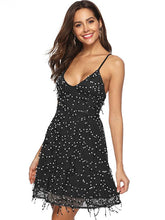 Load image into Gallery viewer, Sequin Spaghetti Strap Cross Back Party Prom Dress