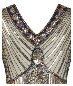 4 Colors 1920s  Sequined Fringed Flapper Dress