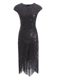 4 Colors 1920s Sequined Flapper Dress