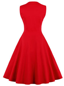 Plaid Square Neck Slim Fit Vintage Dress