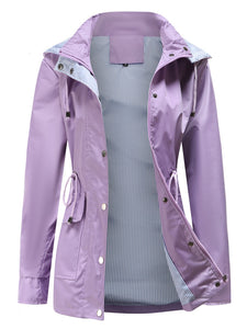 Women's Jacket Daily Going Out Fall Winter Casual Solid Color Hoodie Sporty Jacket