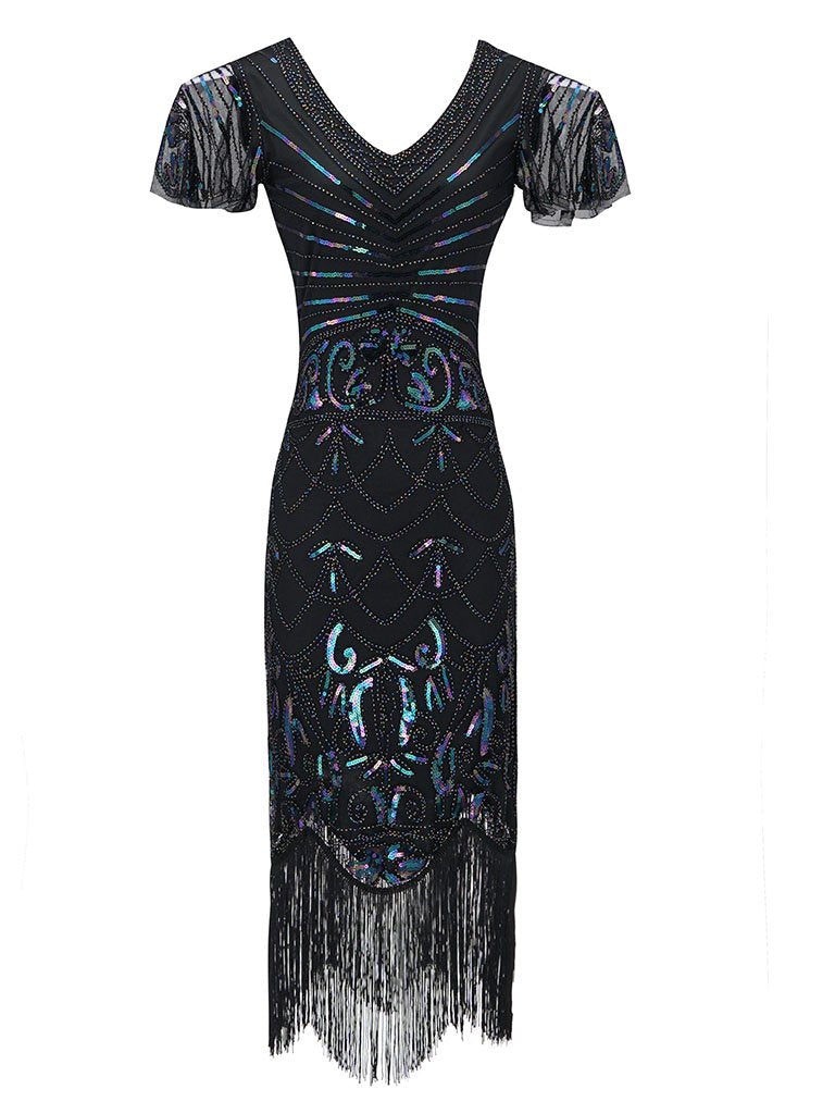 1920S Fringed Flapper Gatsby Dress