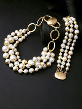 Load image into Gallery viewer, 1950S Pearl Vintage Necklace Bracelet Set