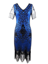 Load image into Gallery viewer, Flapper 1920S Fringed Gatsby Dress