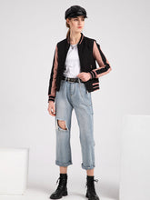 Load image into Gallery viewer, Women&#39;s Jacket Street Daily Fall Winter Casual Two Tone Stand Collar Sporty Jacket
