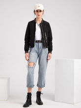 Load image into Gallery viewer, Pilot Style Jacket Street Daily Fall Winter Casual Solid Color Stand Collar Sporty Jacket For Women