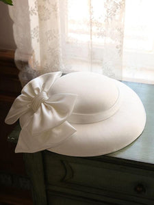 Big Bow Satin Vintage Audrey Hepburn Same Style 1950S Hat 