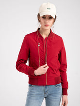 Load image into Gallery viewer, Pilot Style Jacket Daily Zippered Fall Winter Casual Solid Color Stand Collar Sporty Jacket For Women