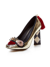Load image into Gallery viewer, Sweet Heart Rivet Chunky Heel  Vinatge Shoes