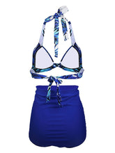 Load image into Gallery viewer, 
Blue Leaf 3D Print Retro Style Bikinis swimsuits