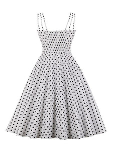 1950S Vintage Polka Dot Spaghetti Strap Dress