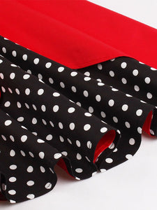 Halter Off Shoulder Dots Bow Retro Dress