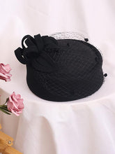 Load image into Gallery viewer, 100%Wool 1950S Pillbox Hat Tulle Mrs Masiel Same Style Hat