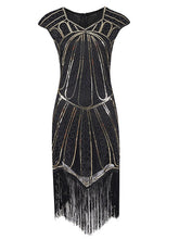 Load image into Gallery viewer, 1920S Sequin Fringed Gatsby Dress