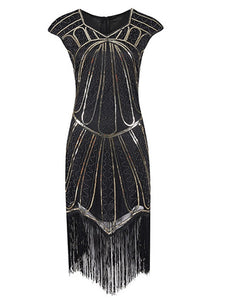 1920S Sequin Fringed Gatsby Dress