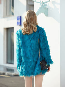 Faux Fur Coat Women Long Sleeve Oversized Winter Coat
