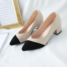 Load image into Gallery viewer, Women&#39;s Heel Chunky Heel Pointed Toe TU Leather