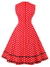 Load image into Gallery viewer, White 1950s Polka Dot Swing Dress