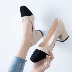 Women's Heel Pointed Toe Chunky Heel PU Leather