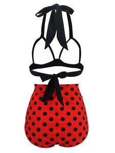 Sexy Classical Retro Style Contrast Color Two Pieces Bikini Sets