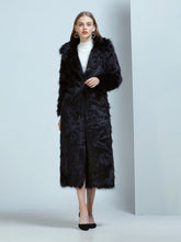 Load image into Gallery viewer, Faux Fur Coat Women V Neck Long Sleeve Maxi Winter Coat