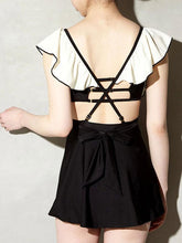 Load image into Gallery viewer, 50S Sweet Ruffles Swimsuit With Adjustable Straps Vintage Swimsuit