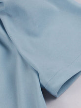 Load image into Gallery viewer, Baby Blue Tie Neck Short Sleeve Pleated A Line Cocktail Vintage Dress