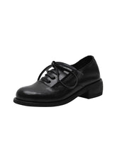 Load image into Gallery viewer, Women&#39;s Oxfords Round Toe Sheepskin Vintage Shoes