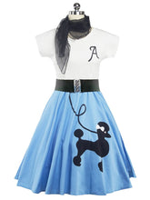 Load image into Gallery viewer, Sweet A Line Short Sleeve Printed Solid Color Vintage Dress