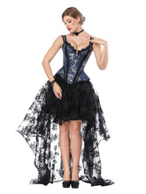 Load image into Gallery viewer, Halloween Costume Gothic Red Vintage Corset Top High Low Skirt For Women