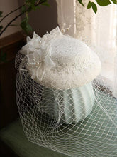 Load image into Gallery viewer, Butterfly Flower Tulle Pearl Vintage Lace 1950S Hat 