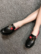 Load image into Gallery viewer, Women&#39;s Loafers Round Toe Leather Vintage Shoes