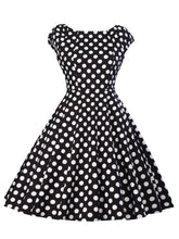 Load image into Gallery viewer, Sweet Consice A Line Solid Color Dots Vintage Dress