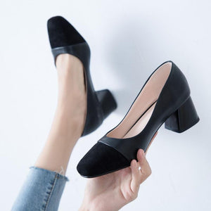 Women's Heel Pointed Toe Chunky Heel PU Leather